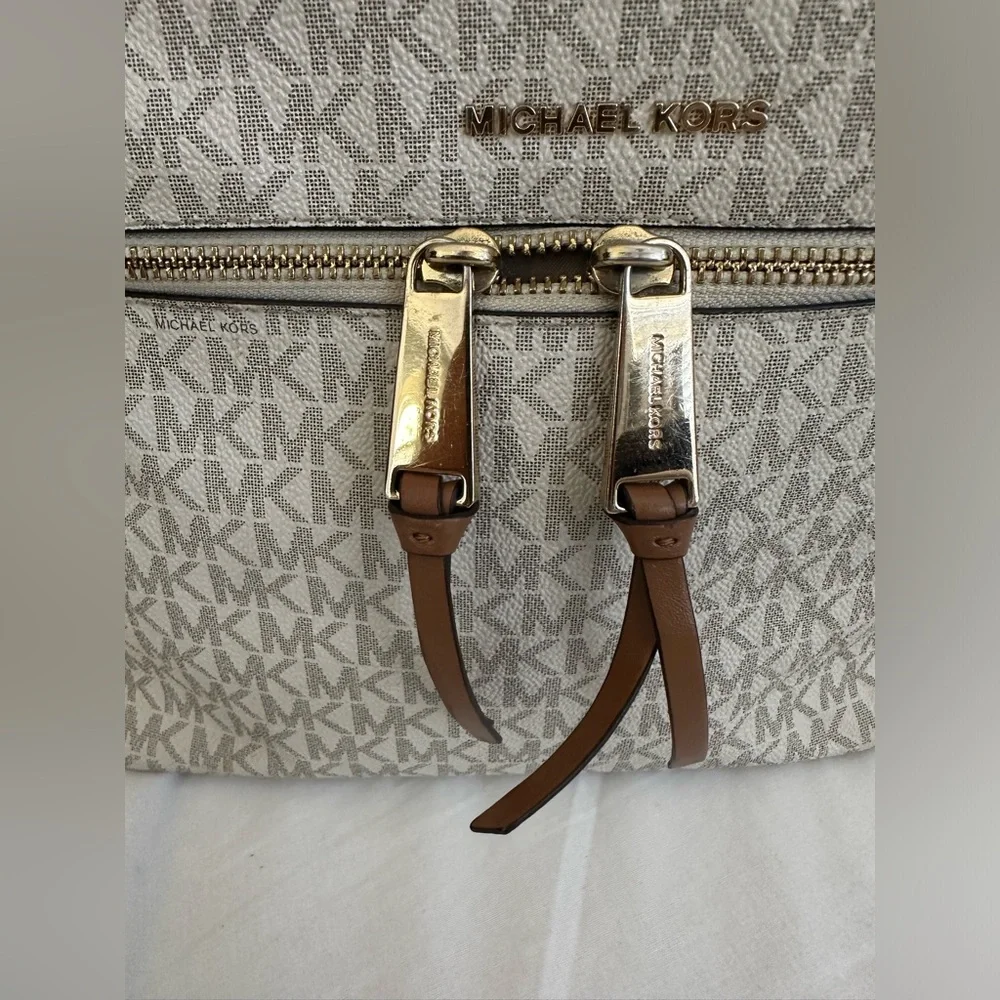 Michael Kors Rhea Zip Medium Slim Signature Logo Backpack - Picture 7 of 11